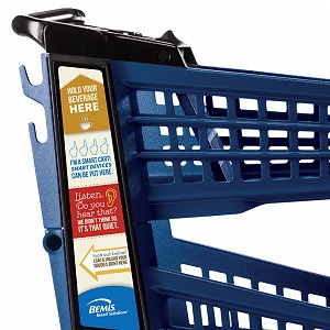 A side panel on a Bemis cart.